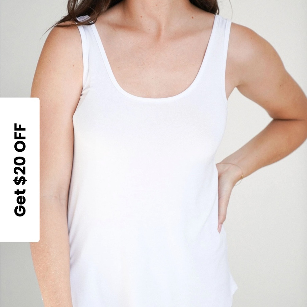 CJLA Favorite Tank White Size Small - Picture 5 of 7
